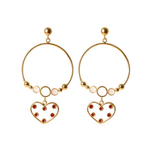 Load image into Gallery viewer, Heart XL hoops
